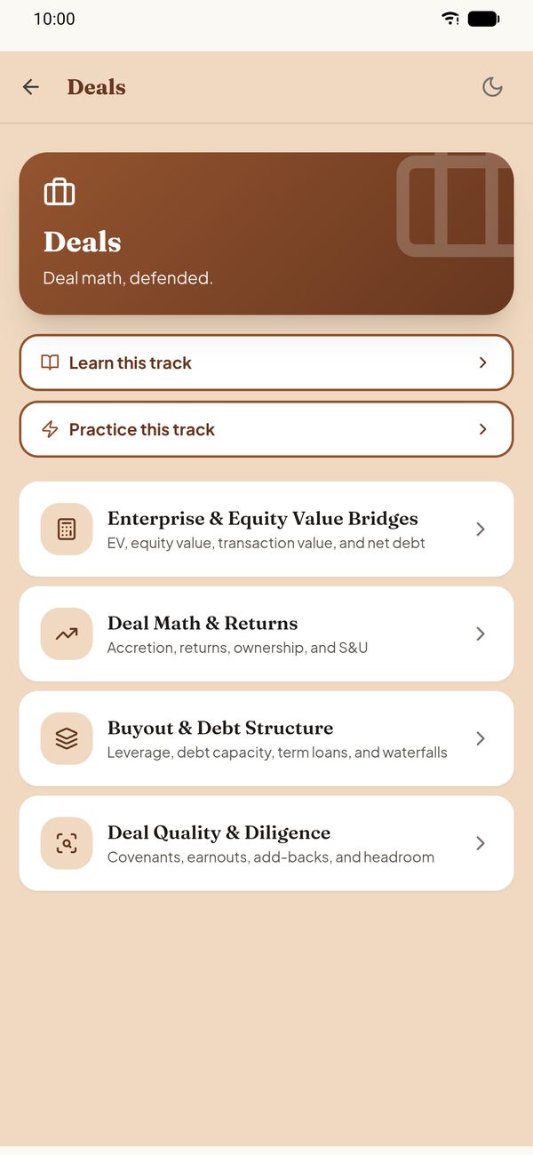 Deals track home